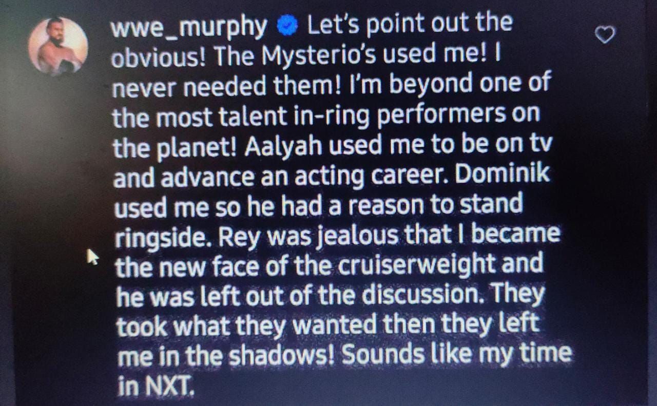 Buddy Murphy didn&#039;t spare the Mysterios on Social Media