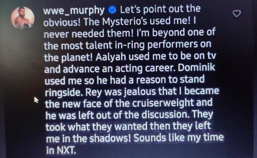 Buddy Murphy didn't spare the Mysterios on Social Media