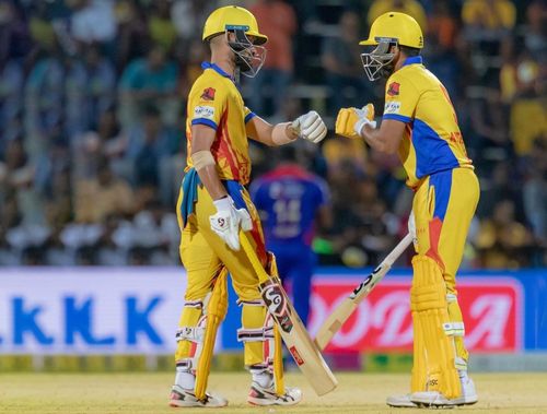 Dindigul Dragons' batters in action (Image Courtesy: Twitter/TNPL)