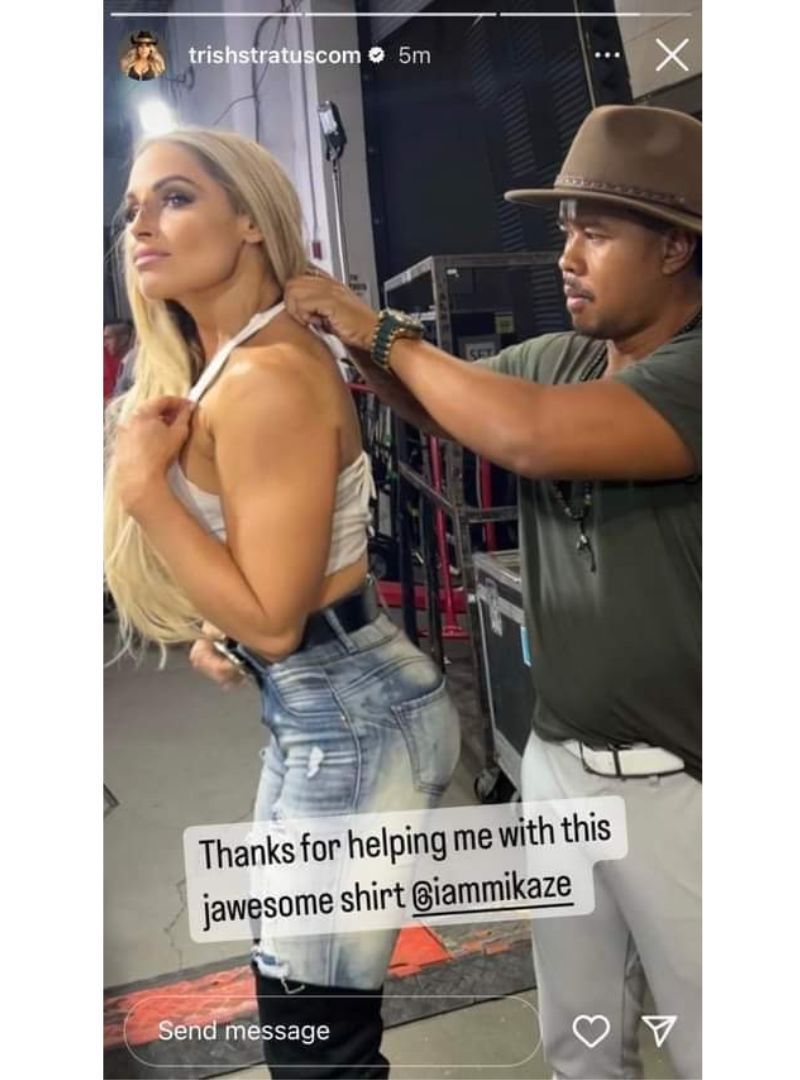 Trish shared this on her Instagram Story