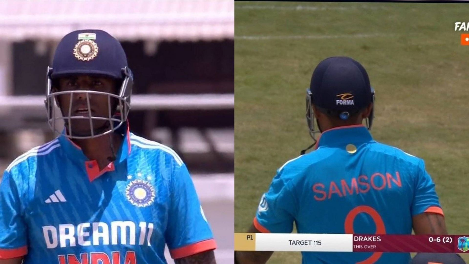 Suryakumar Yadav played wearing Sanju Samson