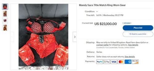 The former NXT Women's Champion's ring gear has received many high bids.