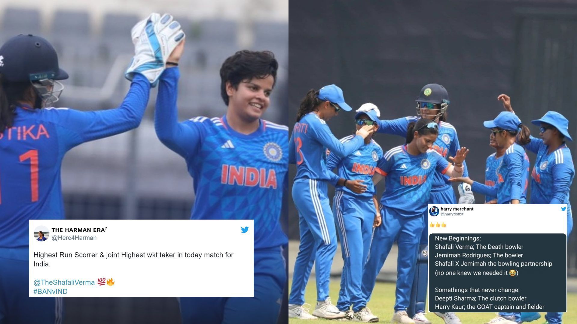 Fans hailed Deepti Sharma and other bowlers for stepping up in crunch moments (P.C.:Twitter)