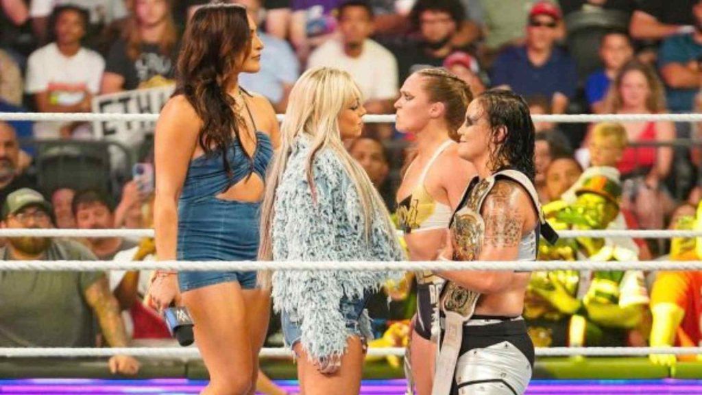 Raquel Rodriguez and Liv Morgan challenged Ronda Rousey and Shayna Baszler at Money in the Bank.