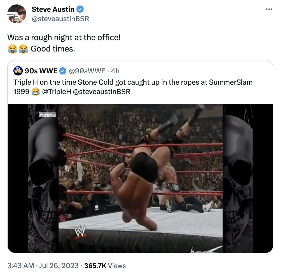 Screengrab of Austin&#039;s reaction to the situation