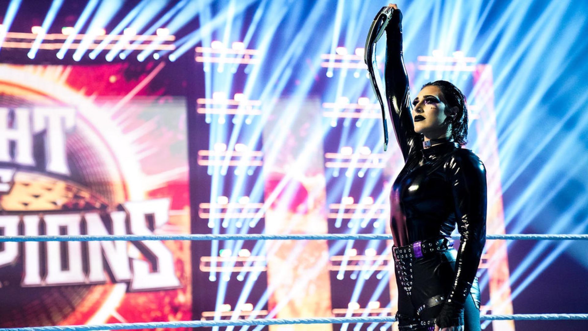 Rhea Ripley during her entrance. Image Credits: wwe.com 