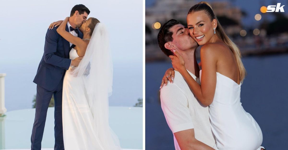 Real Madrid goalkeeper Thibaut Courtois and Mishel Gerzig hand out personalised gifts to wedding guests after lavish ceremony: Reports