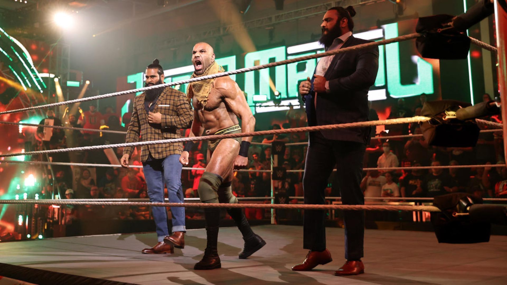 Jinder Mahal before his match. Image Credits: wwe.com 