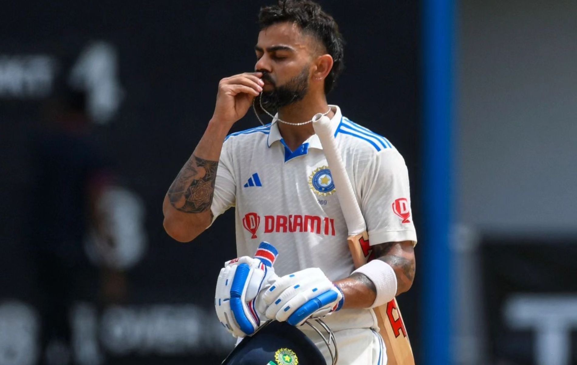 Virat Kohli celebrating his 29th Test ton. (Pic: BCCI)