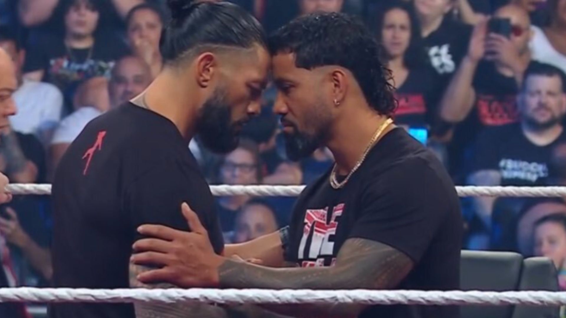 Roman Reigns and Jey Uso make their match official on WWE SmackDown.