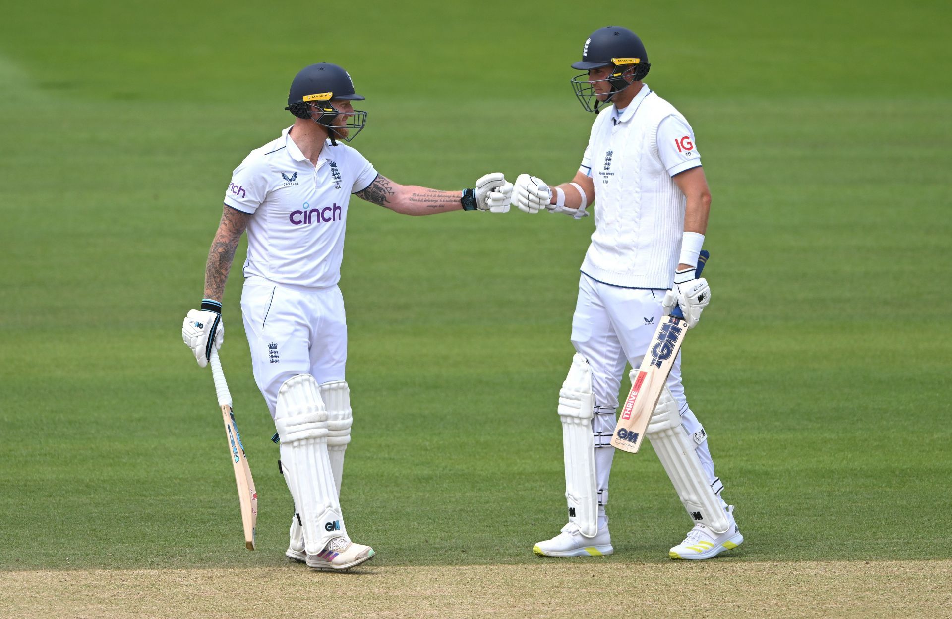 Ben Stokes changed gears after being joined by Stuart Broad at the crease.
