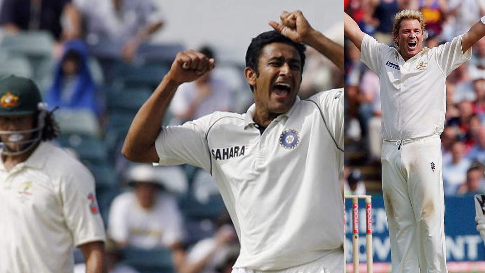 Anil Kumble (L) and Shane Warne (R).