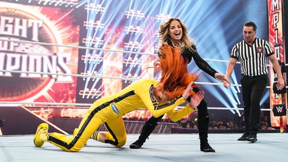 Becky Lynch and Trish Stratus squared off at Night of Champions 2023