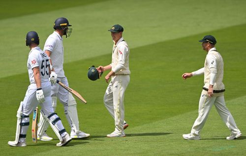 The England and Australian players were involved in a few verbal exchanges after Jonny Bairstow's dismissal.