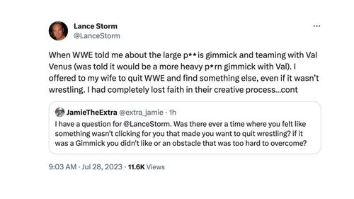 Storm responded to a fan on Twitter.