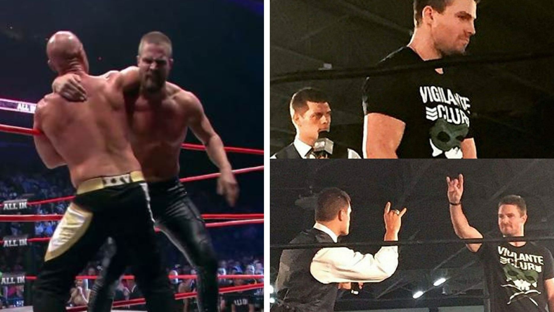 Stephen Amell also wrestled outside WWE