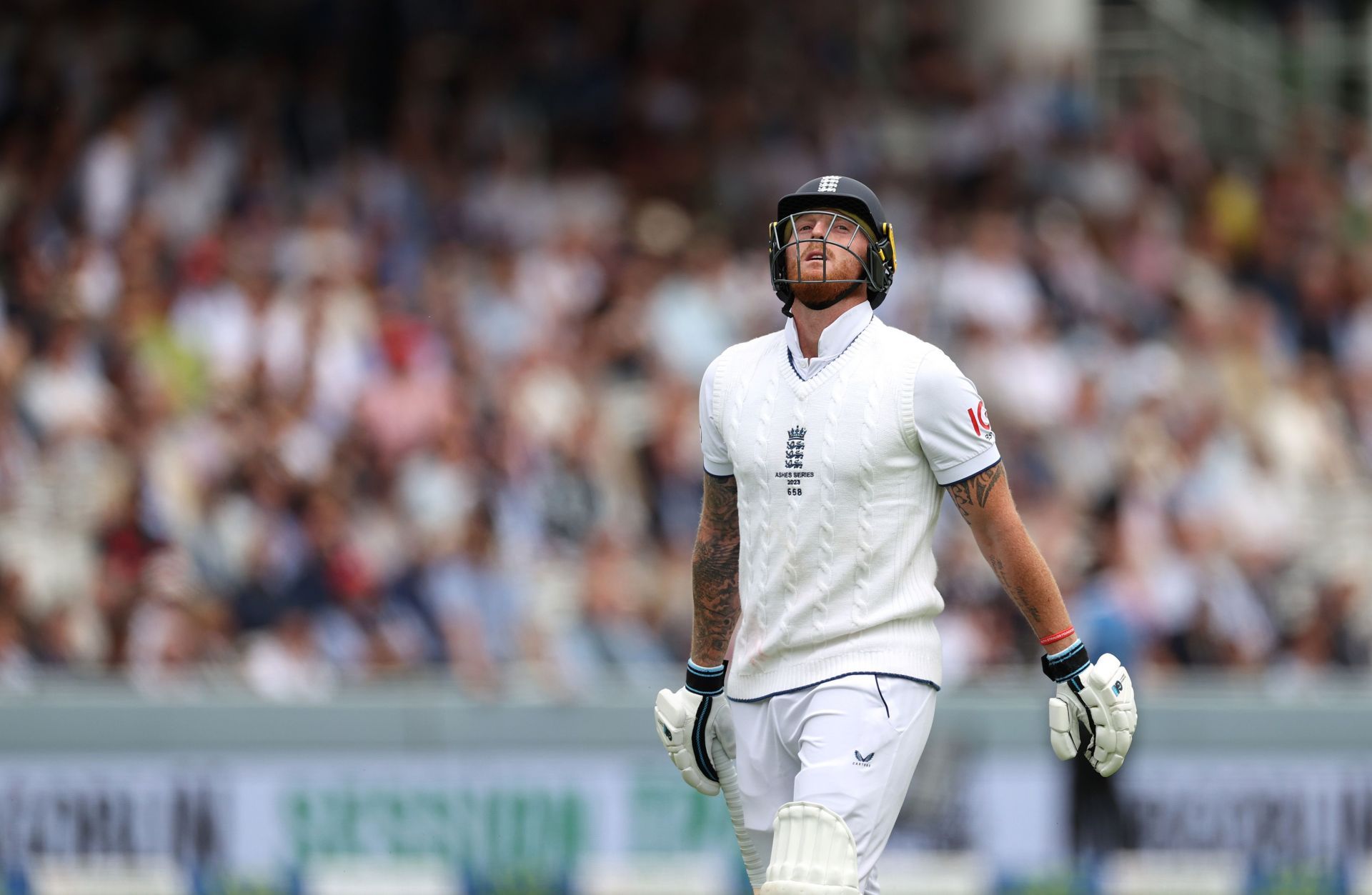 Ben Stokes was dismissed off the second ball of the third morning.