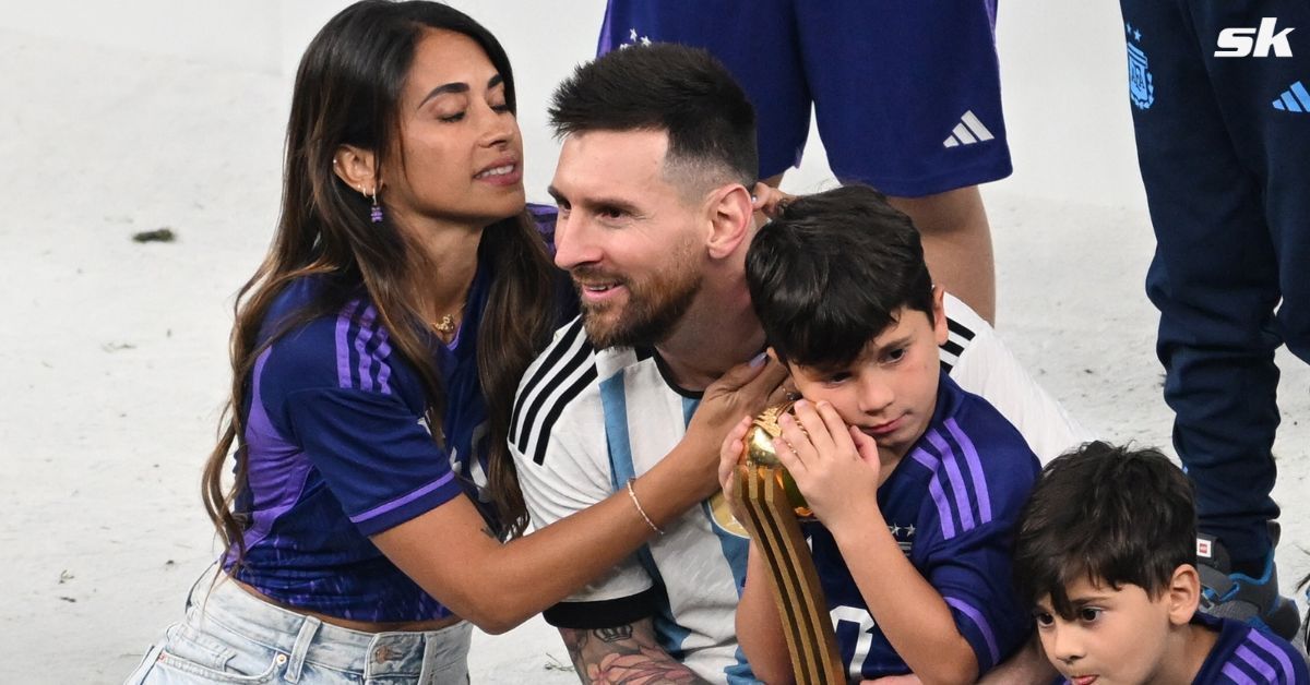WATCH: Fan jumps on Lionel Messi for selfie as wild scenes unfold after Inter Miami superstar visits Adidas store with Antonela Roccuzzo and kids