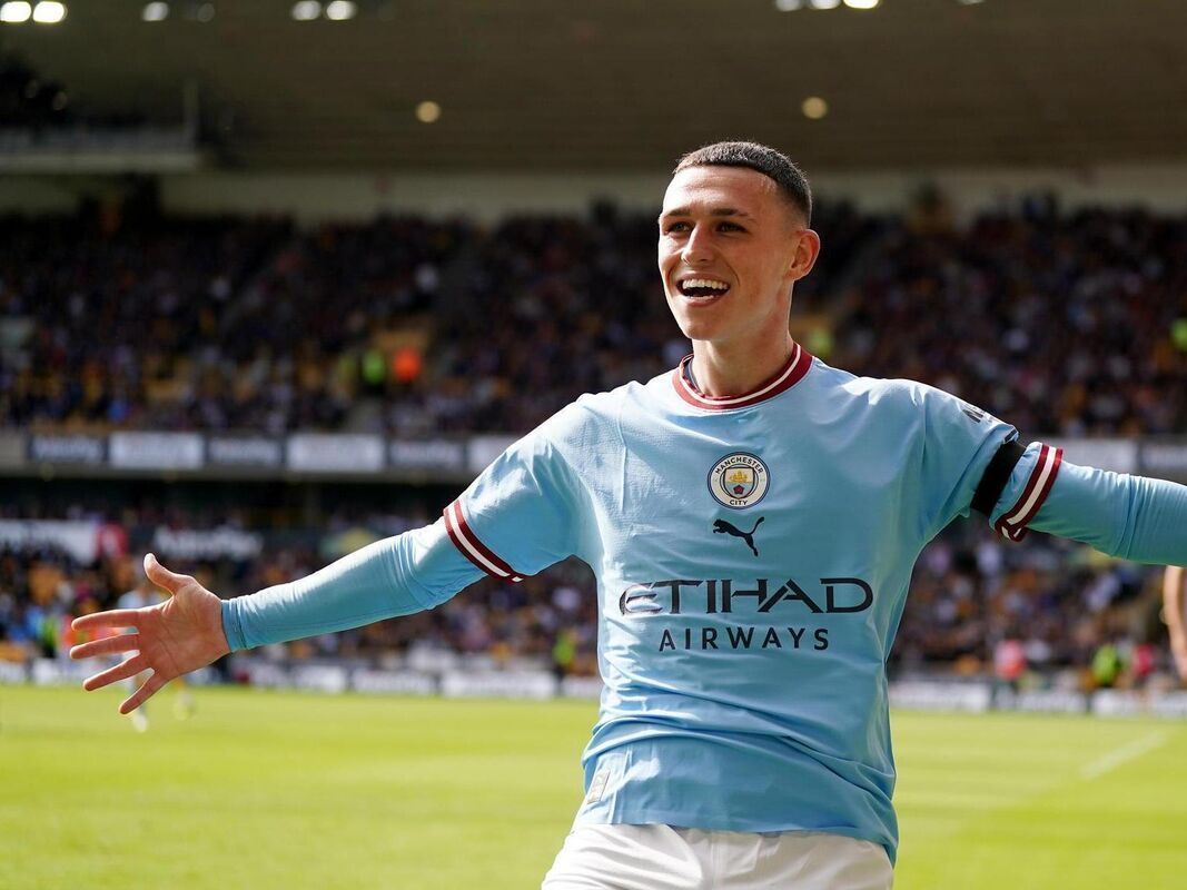 Phil Foden celebrates (cred:Irish Examiner)