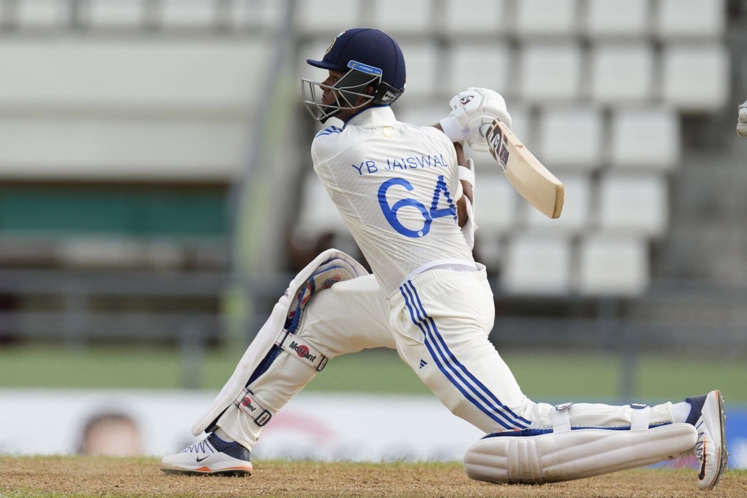 Yashasvi Jaiswal in action on Test debut against West Indies (P.C.:Twitter)