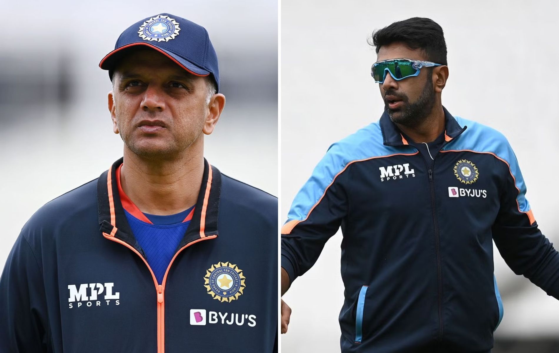 Rahul Dravid (L) and Ravichandran Ashwin. (Pics: Getty)