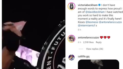 Lionel Messi's wife Antonela Roccuzzo reacted to Victoria Beckham's post