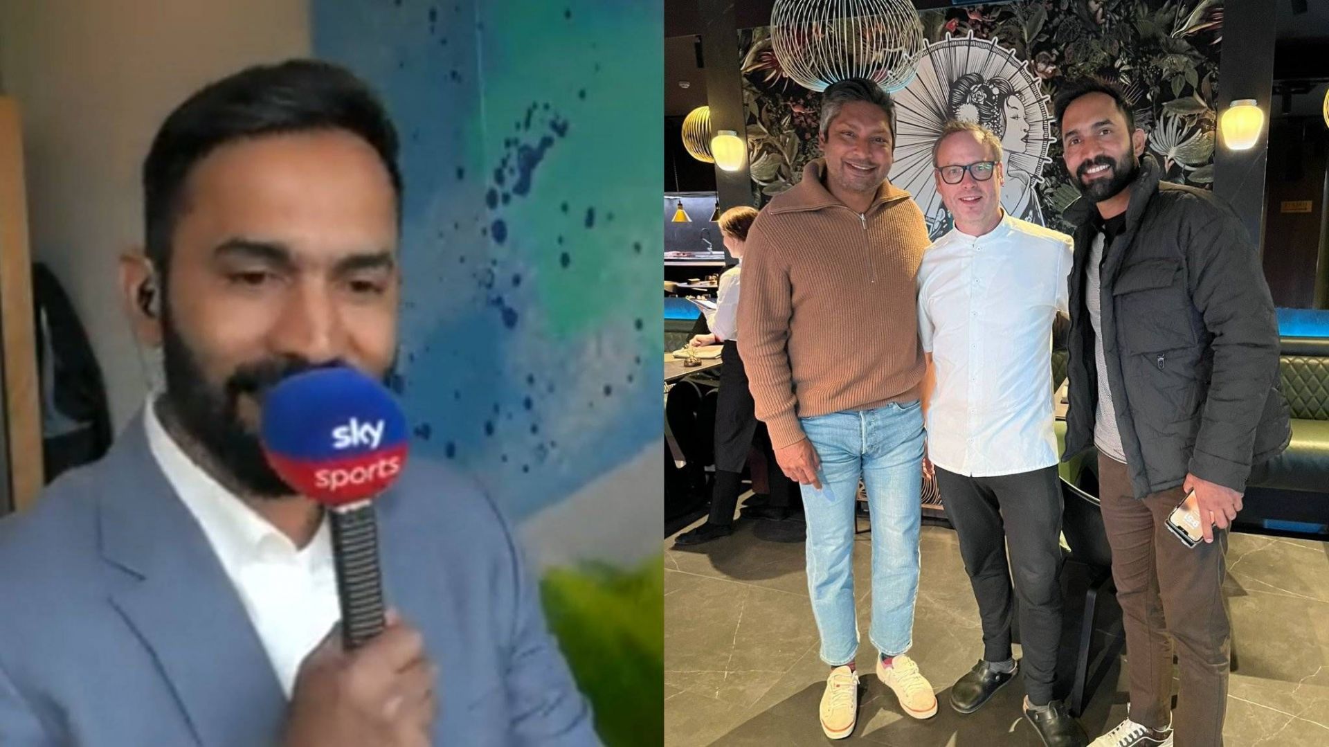 Dinesh Karthik visited a Japanese restaurant in Manchester (Image: Twitter)