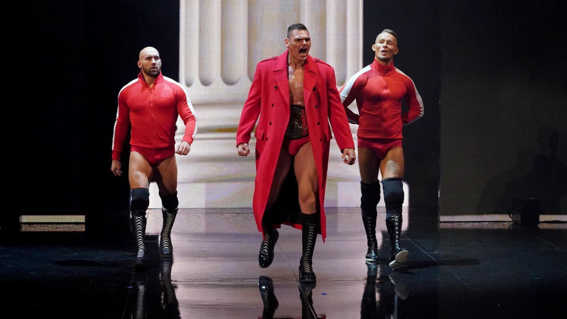 Imperium during their entrance. Image Credits: wwe.com 