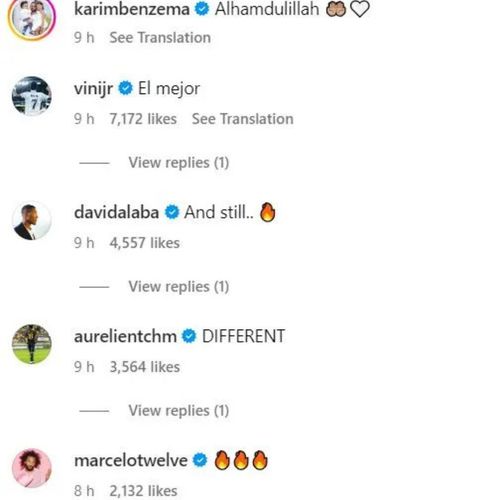 Several superstars left their comments