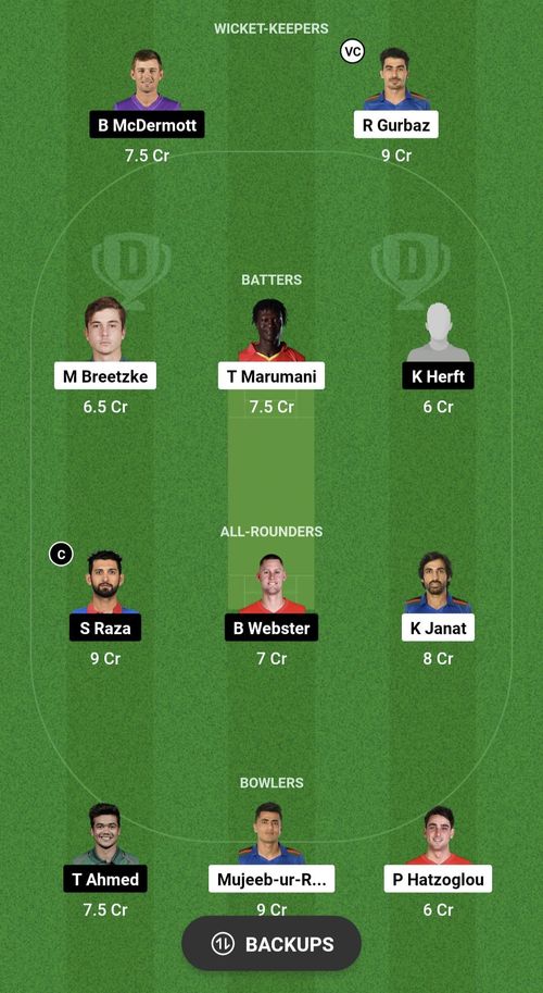 CTSA vs BB Dream11 Prediction - Zim Afro T10