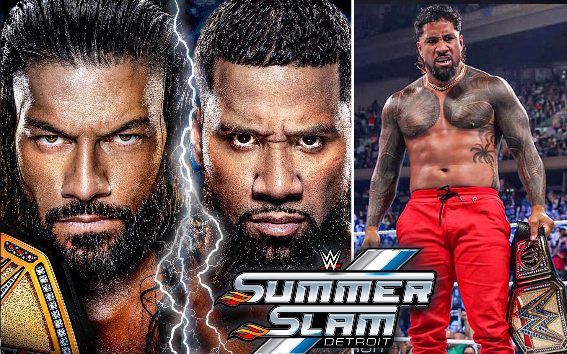 Roman Reigns will face Jey Uso in a Tribal Comat match at SummerSlam 2023