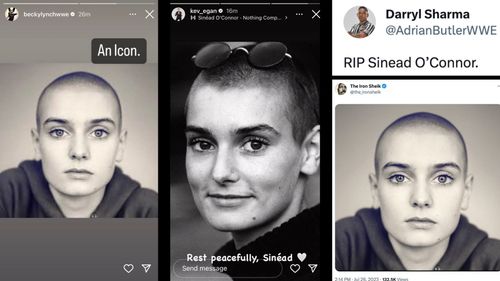 WWE stars pay tribute to Sinead O'Connor.