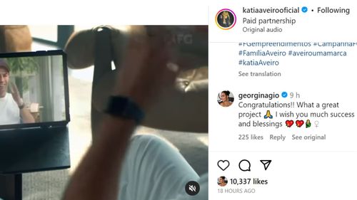 Cristiano Ronaldo's girlfriend Georgina Rodriguez commented under Katia Aveiro's post