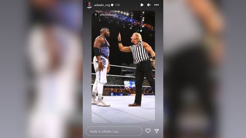 Angelo Dawkins' story on Instagram