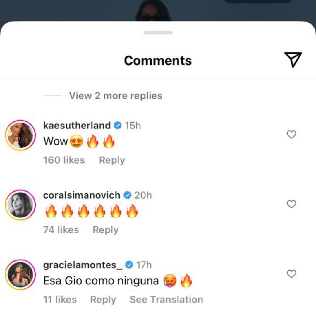 Coral Simanovich&#039;s comment under Georgina Rodriguez&#039;s post