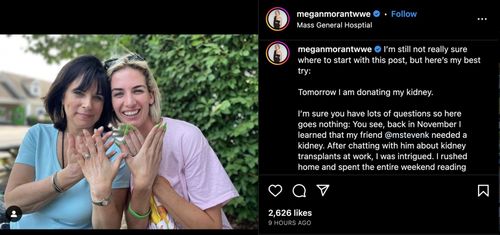 A screengrab of Megan Morant's Instagram post