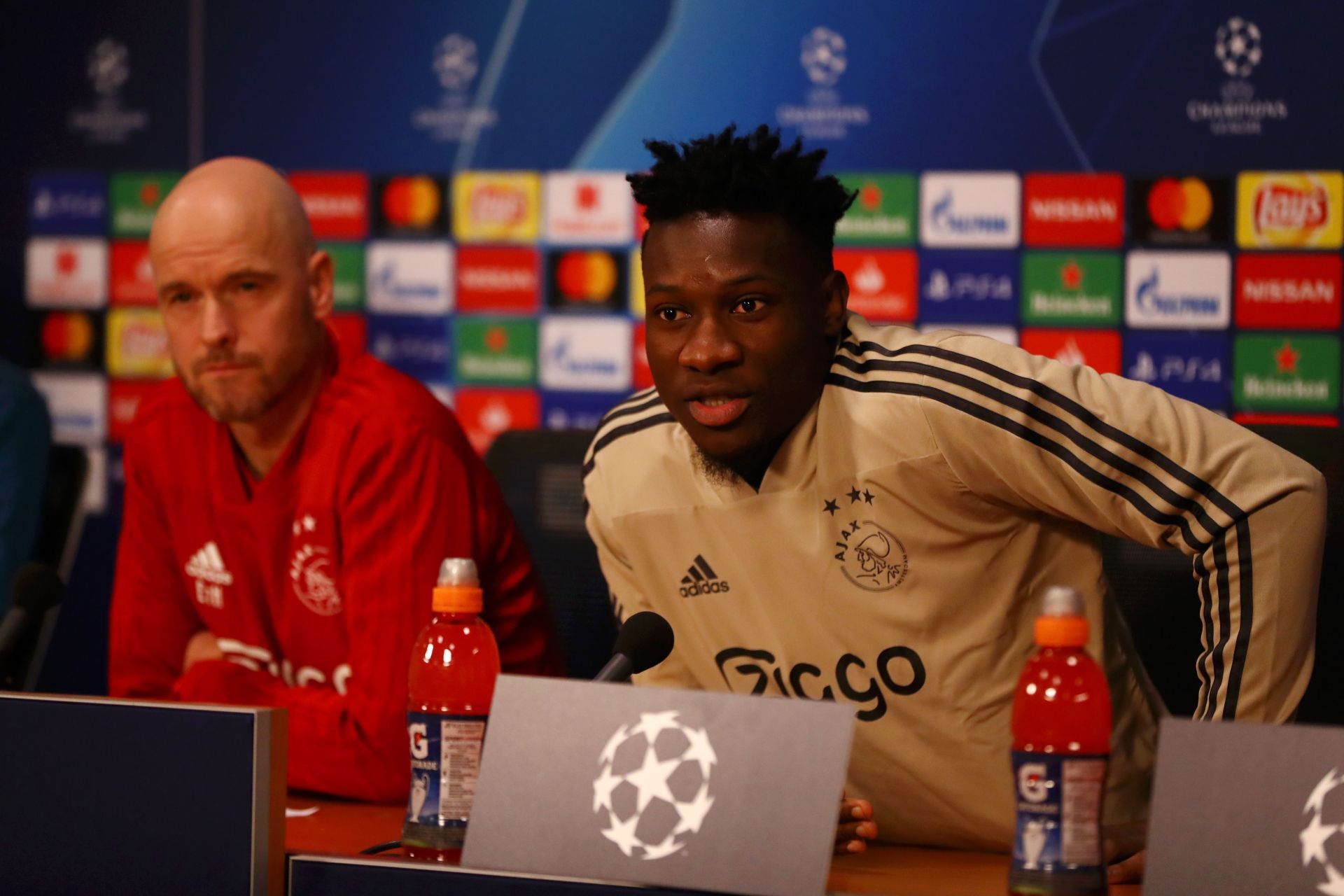 Erik ten Hag and Andre Onana (right) could be reunited at Old Trafford.