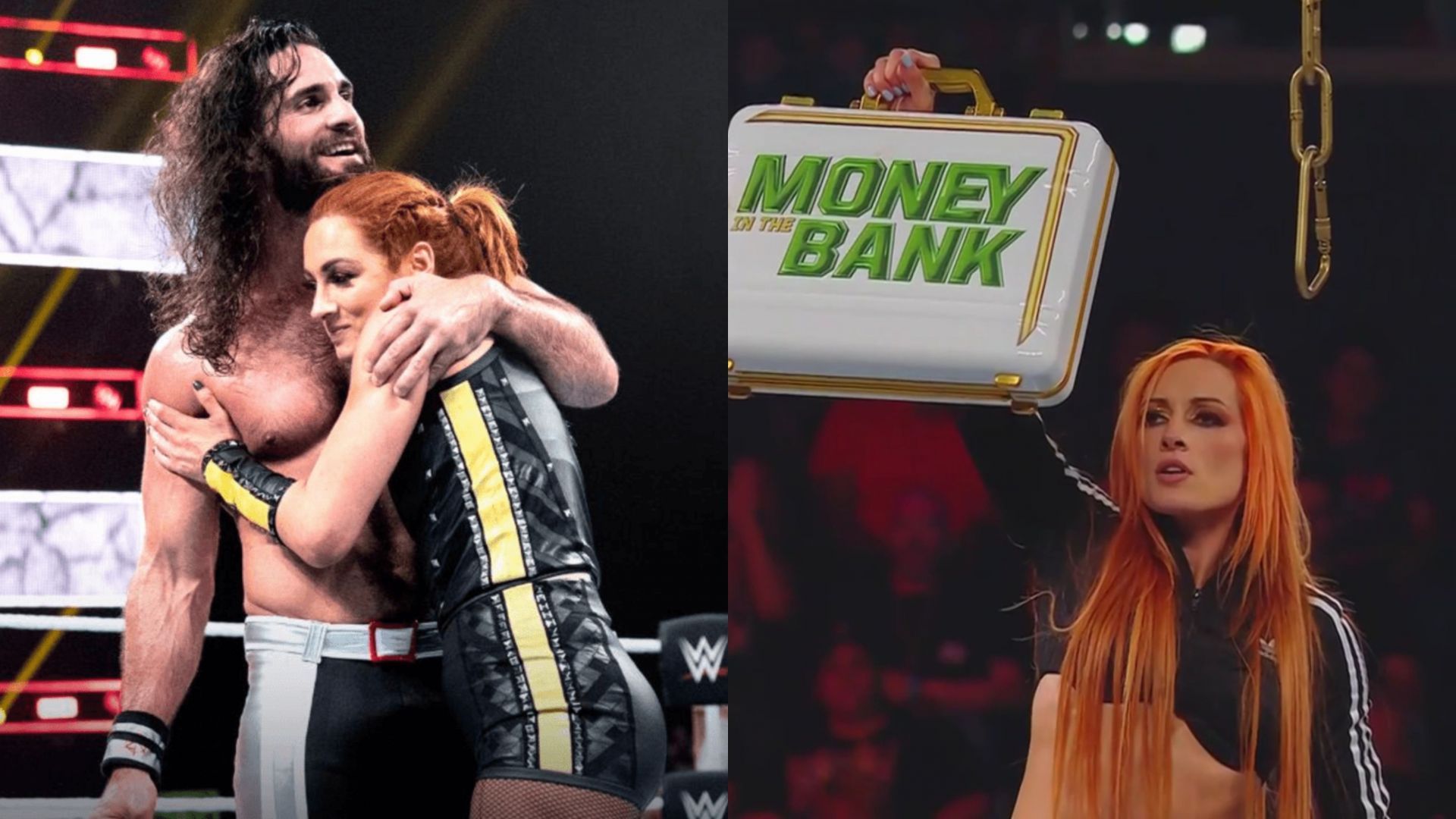 WWE World Heavyweight Champion Seth Rollins with Becky Lynch