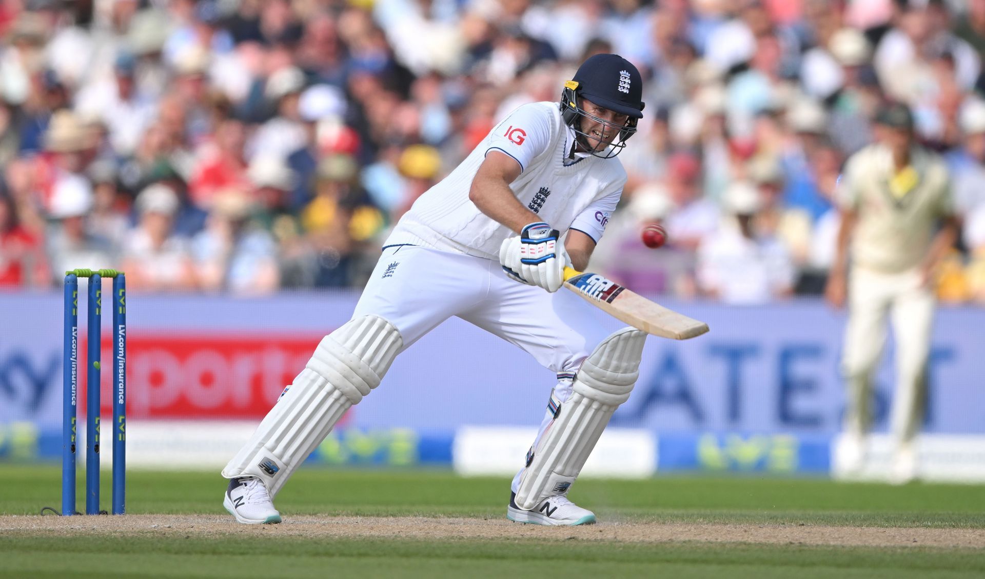 Joe Root made 84 before Josh Hazlewood dismissed him. (Credits: Getty)