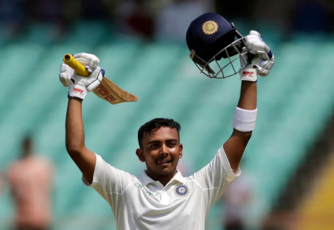 Prithvi Shaw scored a blazing hundred vs WI in 2018 [Getty Images]