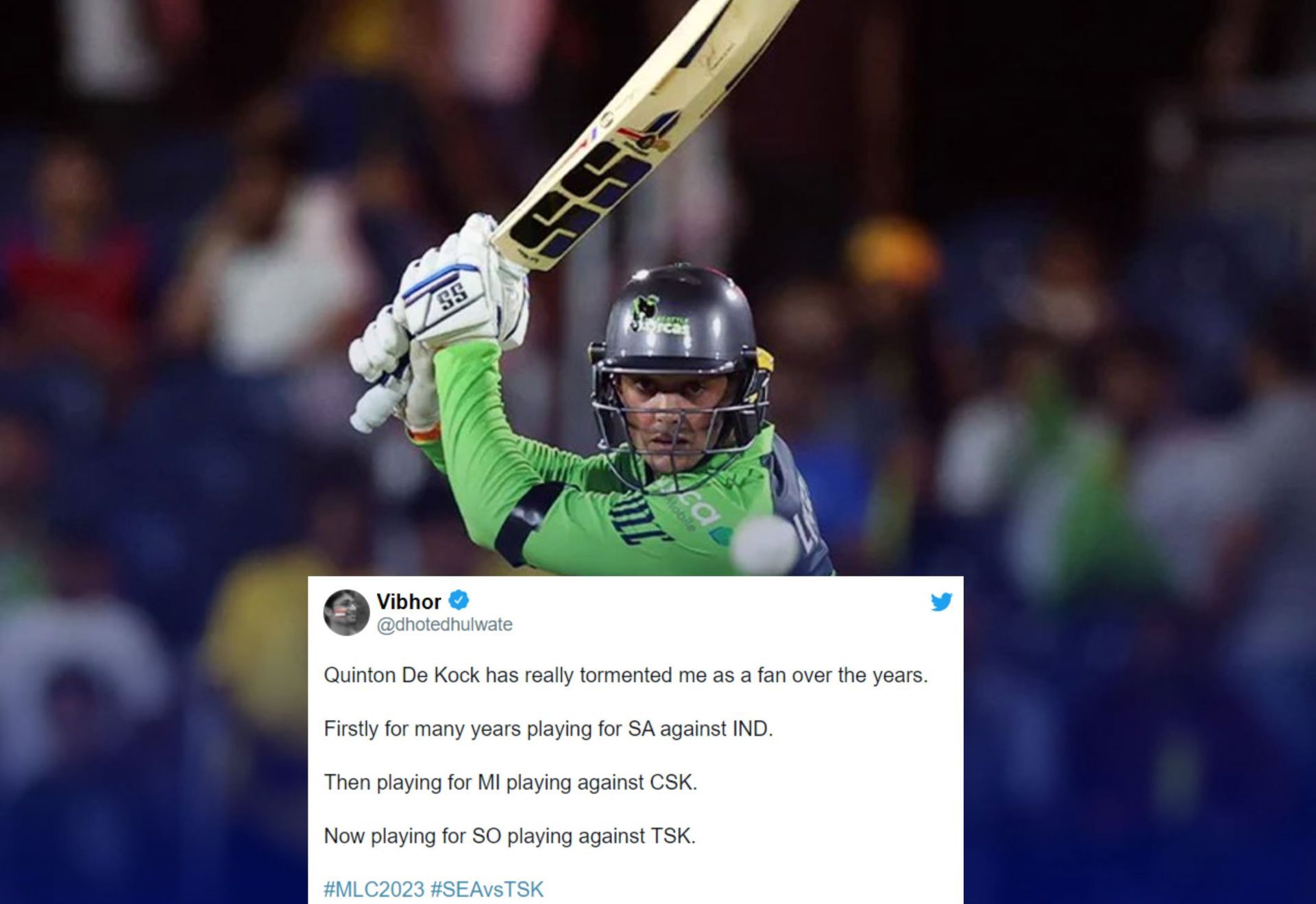 Fans hail Quinton de Kock for his match-winning knock. 