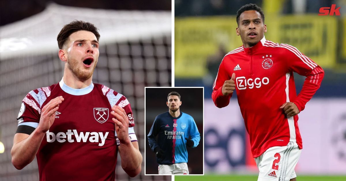 Arsenal star Jorginho provides hilarious response when asked about Declan Rice and Jurrien Timber