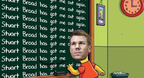 Chris Broad shared viral meme featuring David Warner.