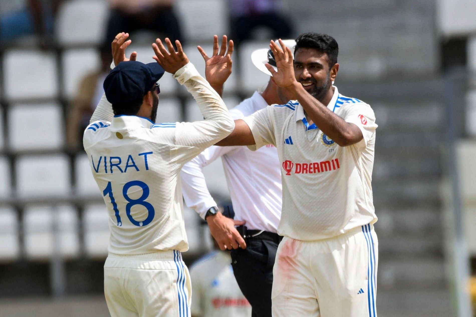 Ravi Ashwin bagged two wickets in the second innings to take India closer to victory.