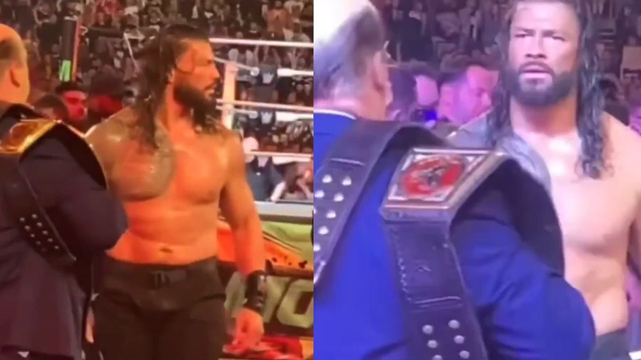 The footage was shot by a fan as Reigns was heading backstage