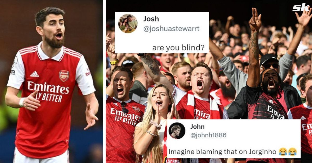 Arsenal fans blamed Karl Hein after Jorginho scored an own goal 