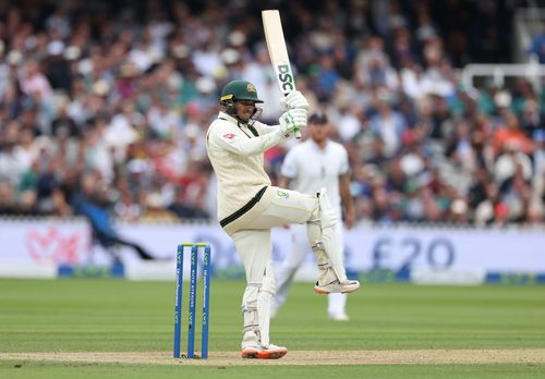 Usman Khawaja scored 77 runs off 187 deliveries in Australia's second innings.