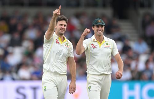 Mitchell Marsh celebrates his wicket. (Credits: Getty)