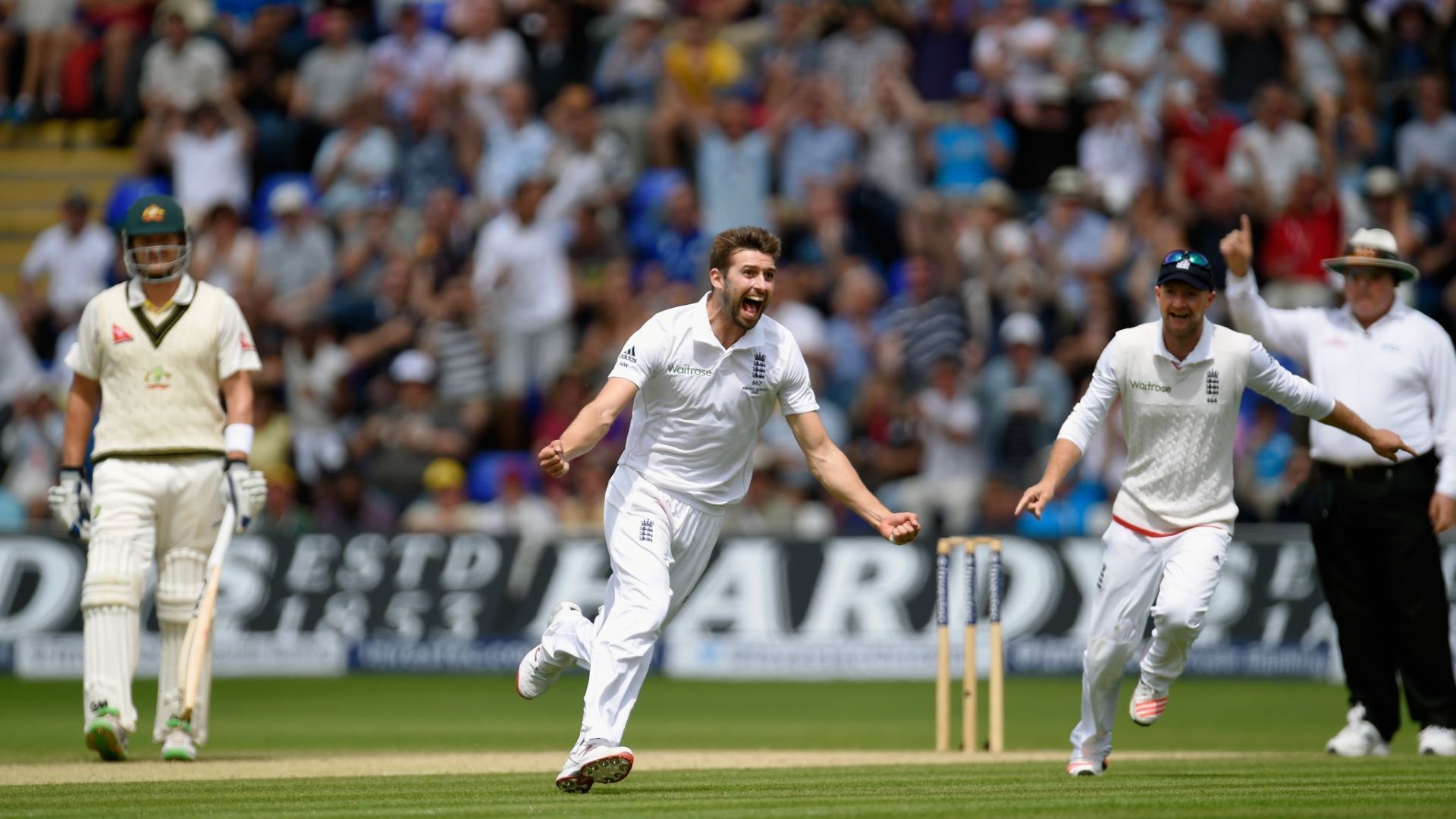 Mark Wood powered England to a thumping victory against Australia at Cardiff in 2015