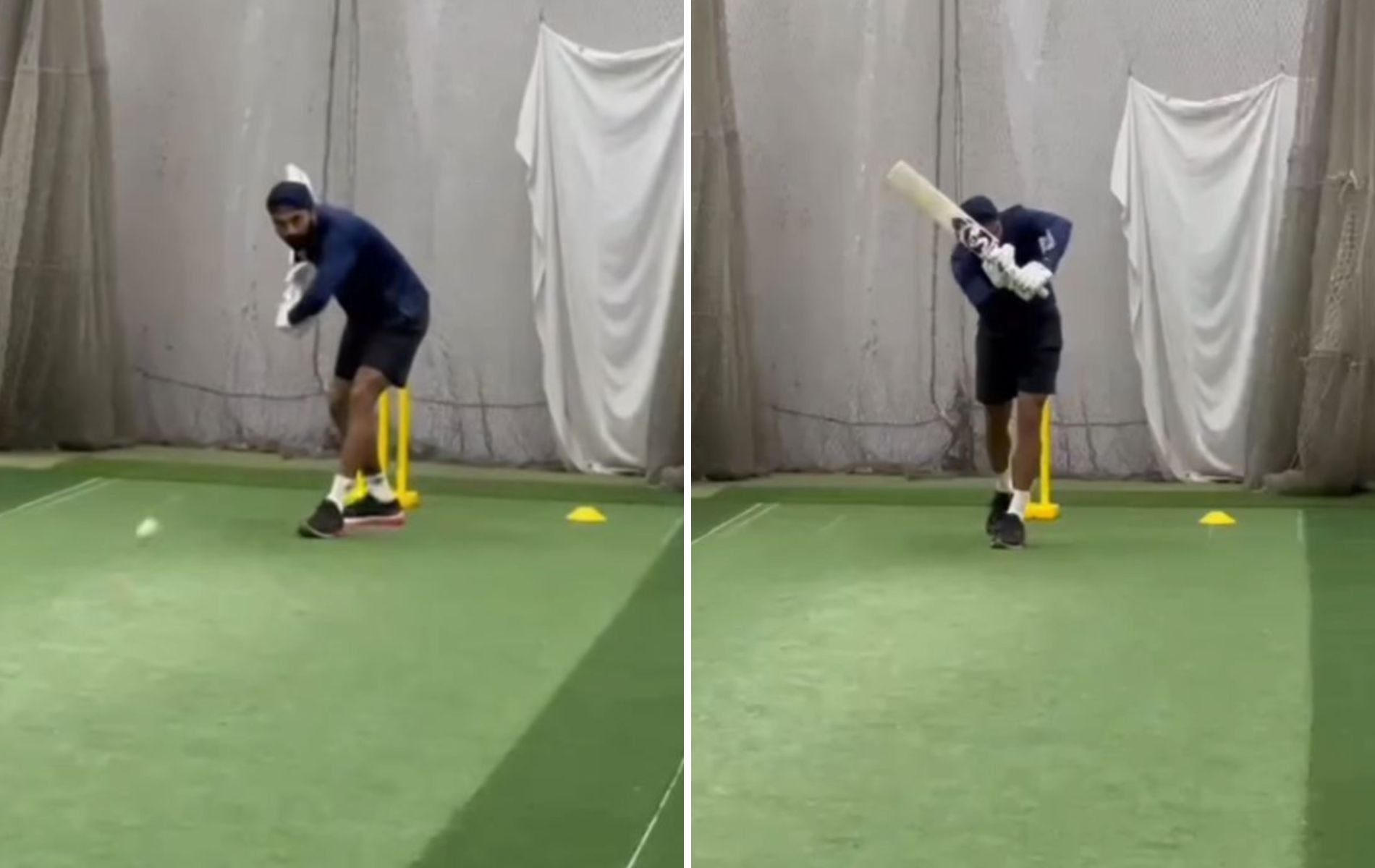 KL Rahul during a recent practice session. (Pics: Instagram)